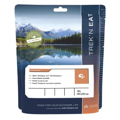 Trek'n Eat | Schweizer Müsli mit Milch | Gefriergetrocknete Lebensmittel | 150g