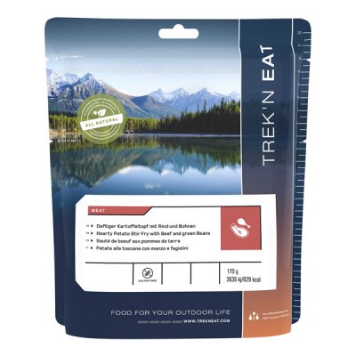 Trek'n Eat | Herzhafte Kartoffelpfanne mit Rindfleisch und grünen Bohnen | Gefriergetrocknete Lebensmittel | 170g