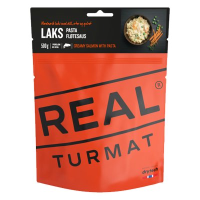 Real Turmat | Creamy Salmon with Pasta | Gefriergetrocknete Lebensmittel | 129g