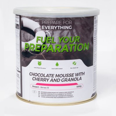 Fuel Your Preparation | Mousse au Chocolat mit Granola & Kirsche | Gefriergetrocknete Lebensmittel | 1050g