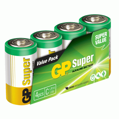 GP Super Alkaline LR14 4er pack