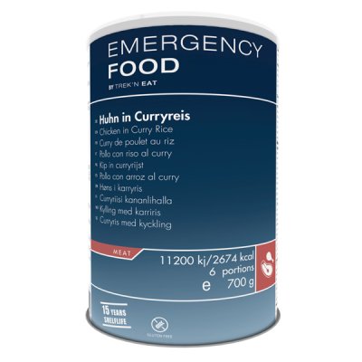 Emergency Food | Hähnchen in Curryreis | Gefriergetrocknete Lebensmittel | 700g
