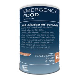 Emergency Food | Schweizer Müsli mit Milch | Gefriergetrocknete Lebensmittel | 600g