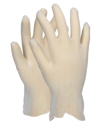 Vinyl-Handschuhe, puderfrei, mittelgroß, 200 Stück, Weiß