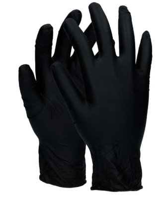 Nitrile Gloves Powder Free Large 200 pcs Black