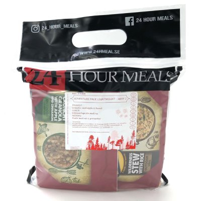 24 Hour Meals | Adventure Pack Leichtes Menü 2 | Gefriergetrocknete Lebensmittel | 900g