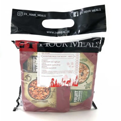 24 Hour Meals | Adventure Pack Leichtes Menü 3 | Gefriergetrocknete Lebensmittel | 900g