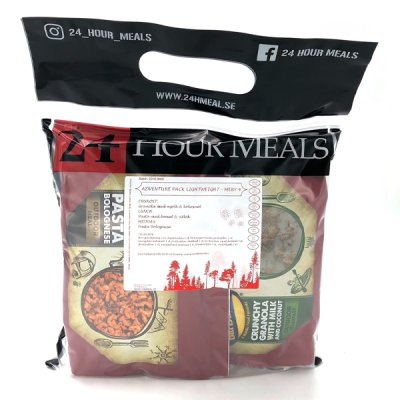 24 Hour Meals | Adventure pack Leichtes Menü 4 | Gefriergetrocknete Lebensmittel | 900g