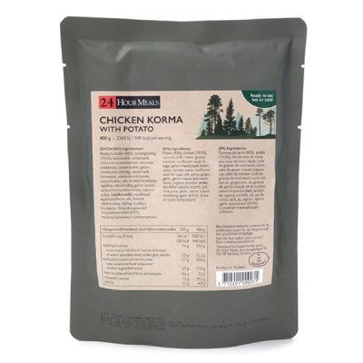 24 Hour Meals | Hühnchen Korma Kartoffel | MRE | 400g