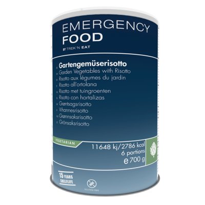 Emergency Food | Gartengemüse mit Risotto | Gefriergetrocknete Lebensmittel | 700g