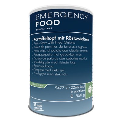 Emergency Food | Kartoffeleintopf mit Röstzwiebeln | Gefriergetrocknete Lebensmittel | 550g