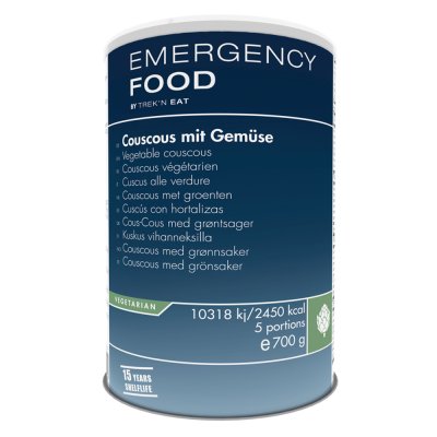 Emergency Food | Gemüse-Couscous | Gefriergetrocknete Lebensmittel | 700g