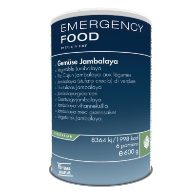 Emergency Food | Gemüse-Jambalaya | Gefriergetrocknete Lebensmittel | 600g