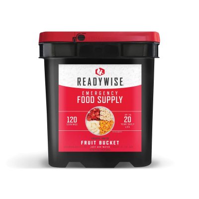 ReadyWise 120 Portionen gefriergetrocknete Früchte Eimer | Gefriergetrocknete Lebensmittel | Mahlzeitenpaket | 848g