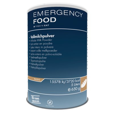 Emergency Food | Vollmilchpulver | Gefriergetrocknete Lebensmittel | 650g
