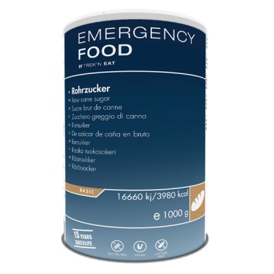 Emergency Food | Rohrohrzucker | Gefriergetrocknete Lebensmittel | 1000g