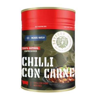 Sky Food | Chili Con Carne Selbstheizende Dose | MRE | 400g