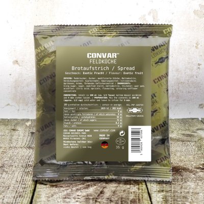 Convar Emergency Food | Basics Brotaufstrich Exotisch | Gefriergetrocknete Lebensmittel | 35g