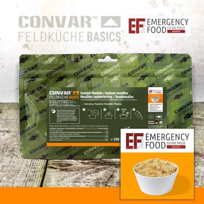 Convar Emergency Food | Basic Instant Pasta | Gefriergetrocknete Lebensmittel | 250g