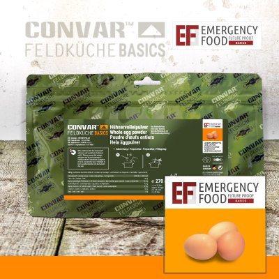 Convar Emergency Food | Huhn Eigelb | Gefriergetrocknete Lebensmittel | 270g