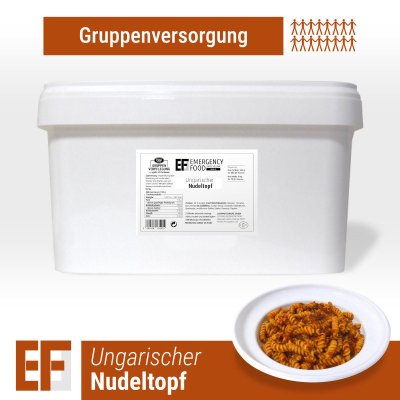 Convar Emergency Food | Ungarischer Topf mit Rindfleisch und Nudeln 3,75 kg | Gefriergetrocknete Lebensmittel