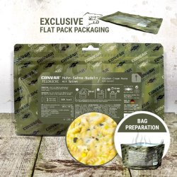 Convar Emergency Food | Cremenudeln mit Huhn und Spinat | Gefriergetrocknete Lebensmittel | 150g
