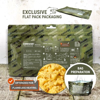 Convar Emergency Food | Notfallnahrung Rührei | Gefriergetrocknete Lebensmittel | 80g