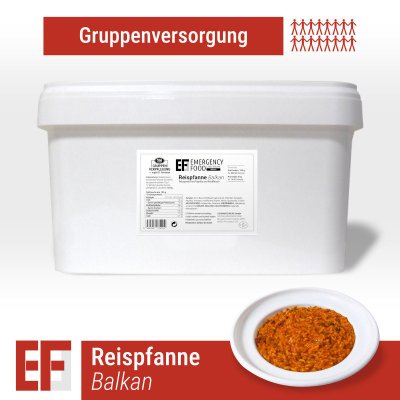 Convar Notfallnahrung | Rispanna Balkan | Gefriergetrocknete Nahrung | Mahlzeitenpaket | 4750g