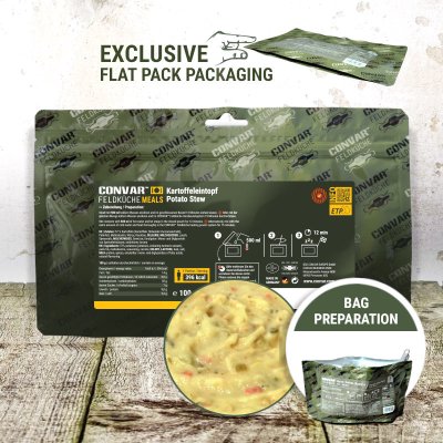 Convar Emergency Food | Kartoffeleintopf Gefriergetrocknete Lebensmittel | 100g