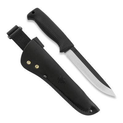 Peltonen M95 Ranger Puukko | Unbeschichtet | TPEschwarz | Lederschwarz
