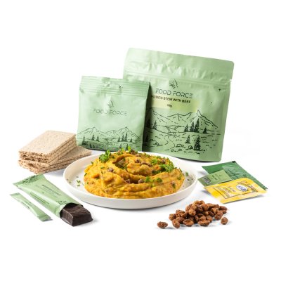 Food Force | Kartoffeleintopf mit Rindfleisch als Hauptmahlzeit | Gefriergetrocknete Lebensmittel | 317g
