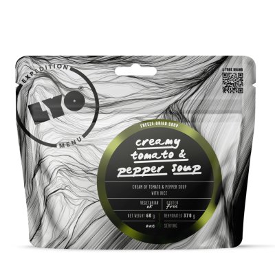 LyoFood | Cremige Tomaten- & Paprikasuppe mit Reis | Gefriergetrocknete Lebensmittel | 60g