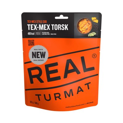 Real Turmat | Tex-Mex Kabeljau | Gefriergetrocknete Lebensmittel | 103g