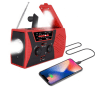 Kurbelradio mit Solarzellen & 2000 mAh Powerbank – Signalrot