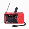 Kurbelradio mit Solarzellen & 2000 mAh Powerbank – Signalrot