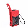 Kurbelradio mit Solarzellen & 2000 mAh Powerbank – Signalrot