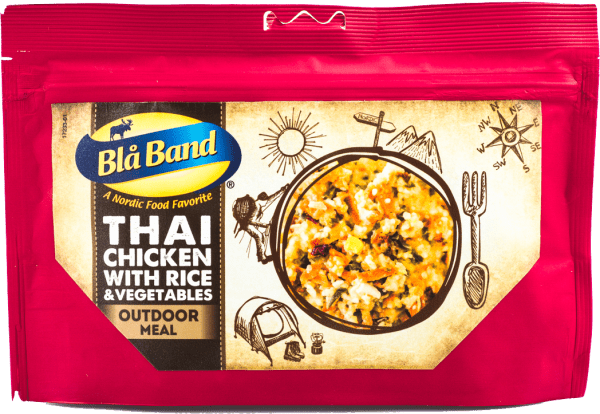 Blå Band | Thai-Hähnchen mit Reis und Gemüse | Gefriergetrocknete Lebensmittel | 139g