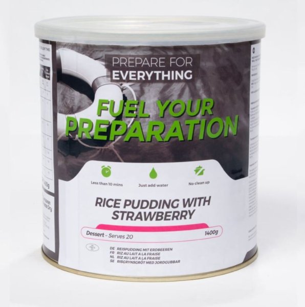 Fuel Your Preparation | Milchreis mit Erdbeeren | Gefriergetrocknete Lebensmittel | 1400g