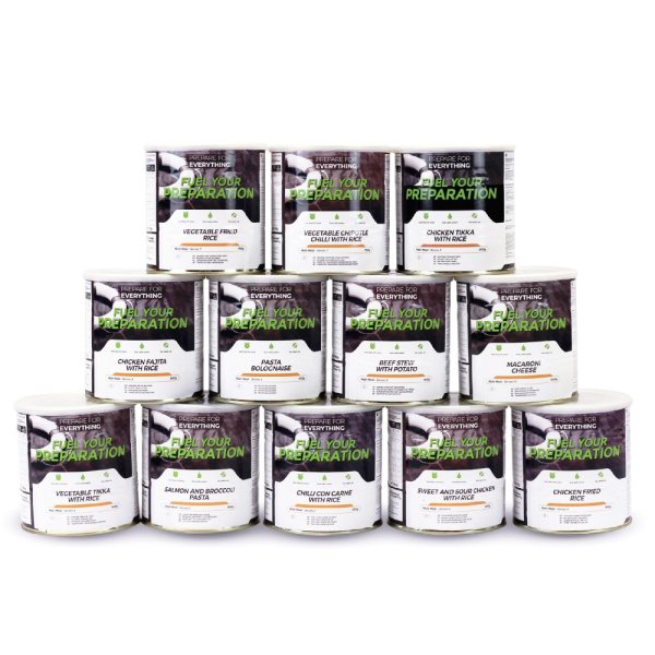 Fuel Your Preparation | Gefriergetrocknete Mahlzeiten | Mahlzeitenpaket | 10 380g