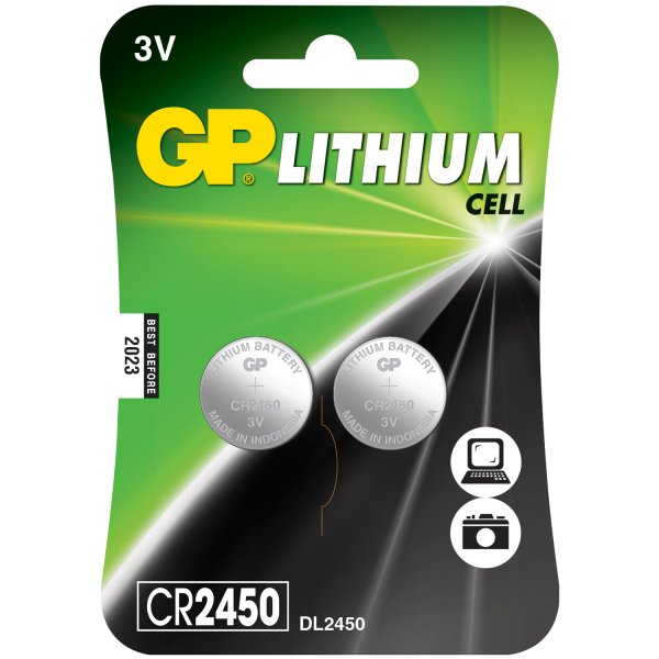 GP CR2450 3V Knopfzelle 2er-Pack