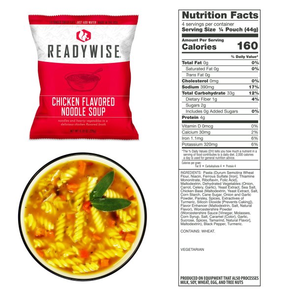 ReadyWise Food Supply | Gefriergetrocknete Lebensmittel | Mahlzeitenpaket | 6580g