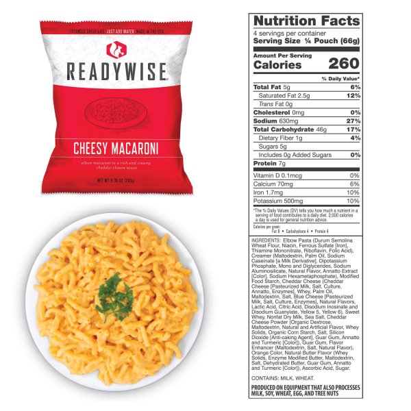ReadyWise Food Supply | Gefriergetrocknete Lebensmittel | Mahlzeitenpaket | 6580g