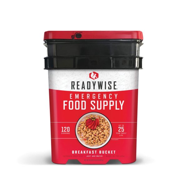 ReadyWise Frühstückseimer | Gefriergetrocknete Lebensmittel | Mahlzeitenpaket | 9500g