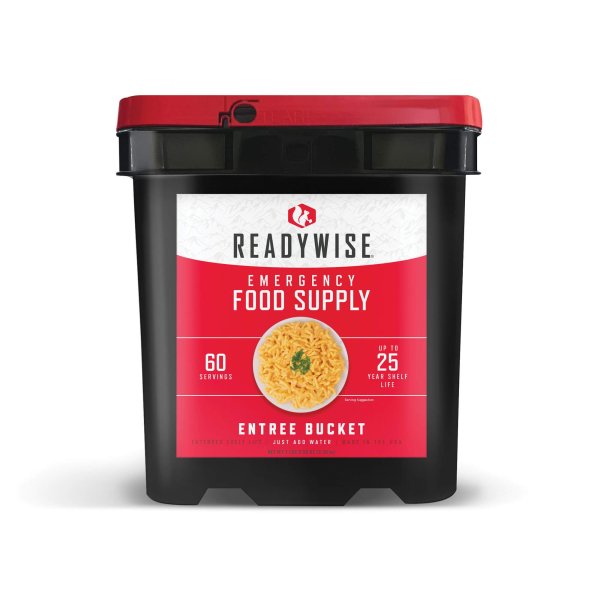ReadyWise Entree Bucket | Gefriergetrocknete Nahrung | Mahlzeitenpaket | 3360g