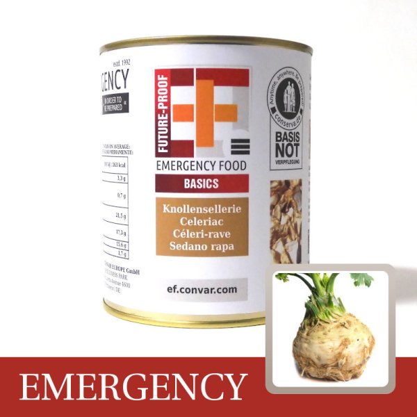 Convar Emergency Food | Celery tubers | Frystorkad mat | 170g