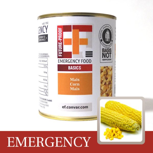 Convar Emergency Food | Emergency Maiskörner | Gefriergetrocknete Lebensmittel | 150g