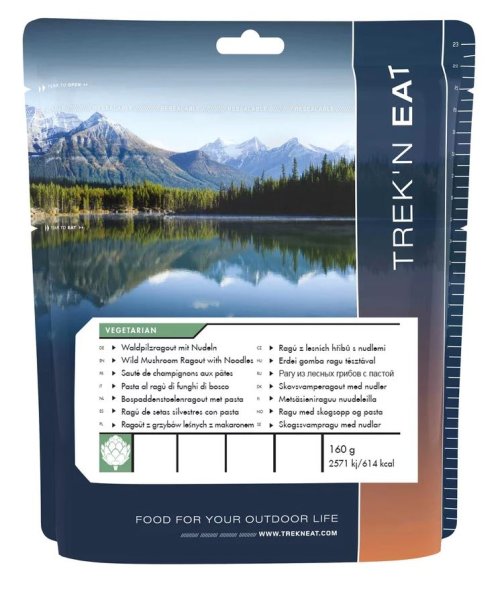 Trek`n Eat | Wildpilz-Ragout mit Nudeln | Gefriergetrocknete Lebensmittel | 160g