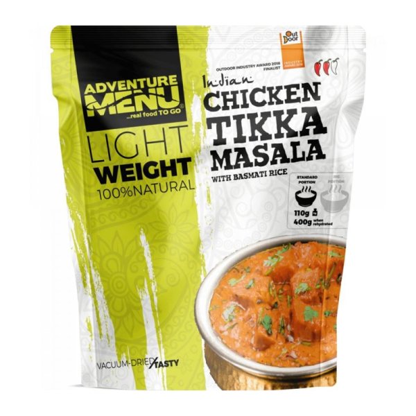 Adventure Menu | Chicken tikka masala with basmati rice Big Portion | Frystorkad mat | 173g
