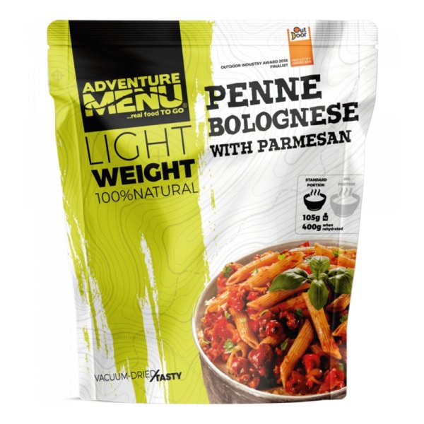 Adventure Menu | Penne Bolognese mit Parmesan Große Portion | Gefriergetrocknete Lebensmittel | 158g