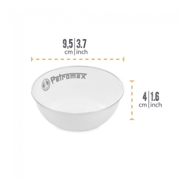 Petromax Emaljeskåler 160 ml 2 stk Vita